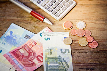 Geld und Taschenrechner