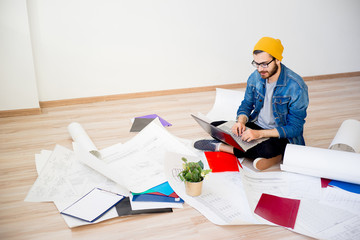 Freelancer architect working from home