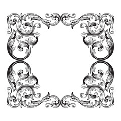 Vintage baroque ornament vector