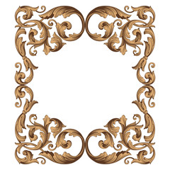 Vintage baroque ornament vector