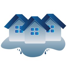 Houses insurance logo vector image