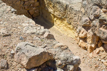 the ruins of the roman amphitheatre in tarragona