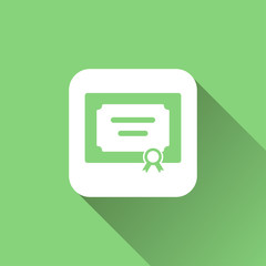 flat certificate icon