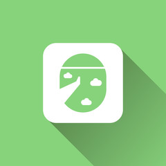 airplane icon with long shadow icon