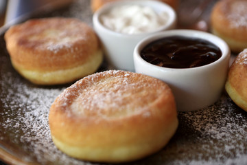 Fritters on plate