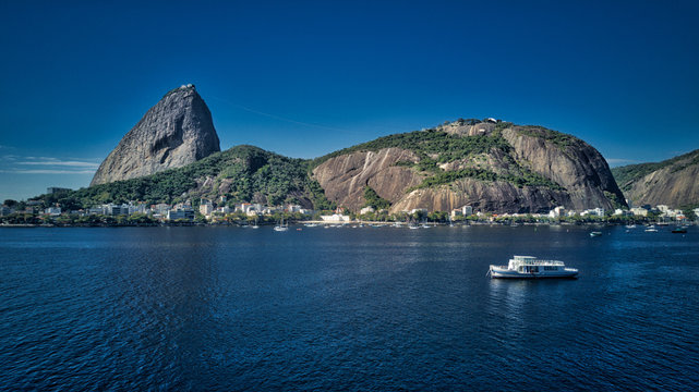Backlit footage of Sugar Loaf Mountain, Rio de Janeiro