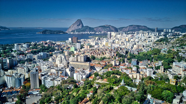 Rio de Janeiro Downtown City and Ocean View