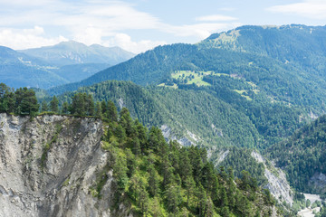 Obraz premium beautiful mountain view in flims switzerland