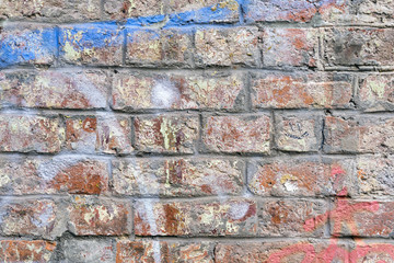 old red brick wall texture background