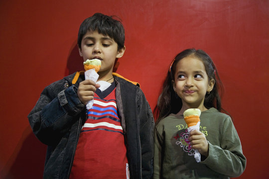 Children Having Ice Cream 