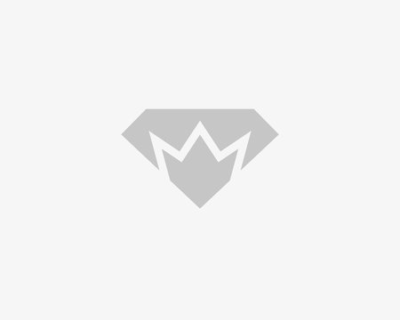 Diamond crown vector logotype. Gem king royal logo icon. Premium idea symbol