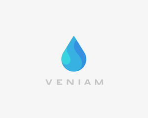 Abstract water aqua logo design. Water drop vector logotype.