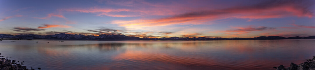 Panoramic Lake Tahoe Sunset