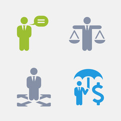 Business Policies - Granite Icons. A set of 4 professional, pixel-perfect icons designed on a 32x32 pixel grid.