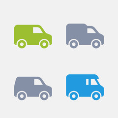 Delivery Vans - Granite Icons. A set of 4 professional, pixel-perfect icons designed on a 32x32 pixel grid.