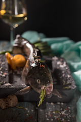 Trout on a plate