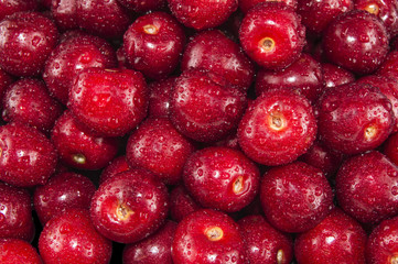 Many berries of fresh cherries