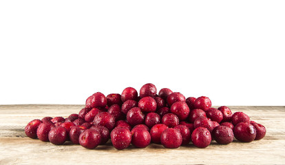 Many berries of fresh cherries on the table