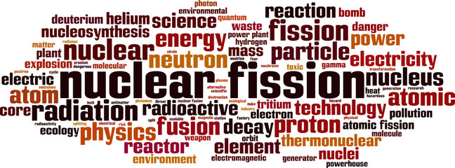 Nuclear fission word cloud