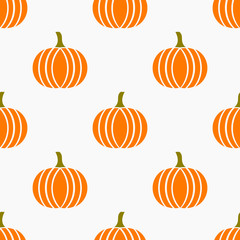 Autumn pumpkins seamless pattern