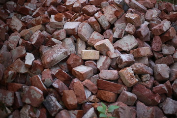 pile of old bricks 