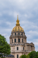 Fototapeta premium Chapel of Saint Louis in Les Invalides (National Residence of the Invalids) complex. Chapel built in 1679, is the burial site for some of France's war heroes, notably Napoleon Bonapart. Paris. France.