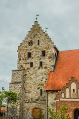 Fototapeta na wymiar Old stone church in Simrishamn, Sweden