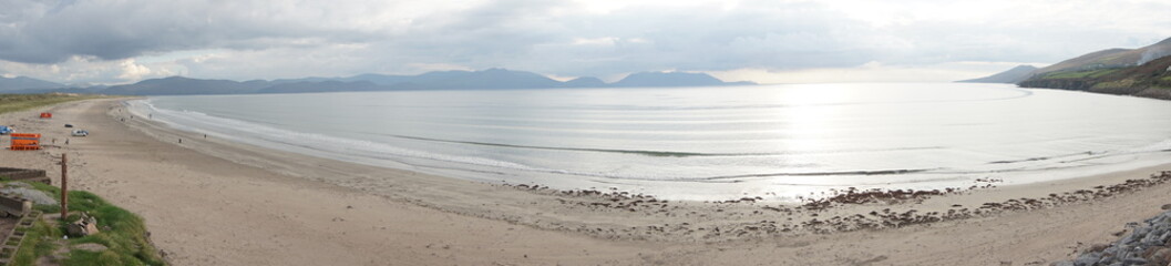 Panoramic view of a beach by the coast of Atlantic Ocean, Wild Atlantic way, Ireland