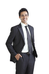 Portrait of business executive smiling