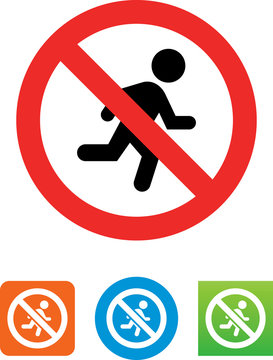 No Running Icon - Illustration