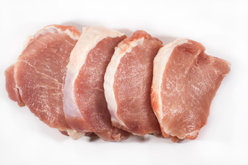 Meat isolated on the white background