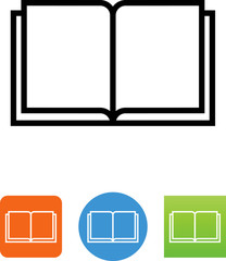 Opened Book Icon - Illustration