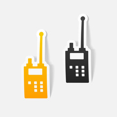 realistic design element. police radio