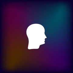 Human head silhouette icon