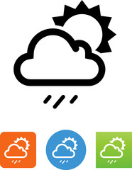 Partly Rainy Icon - Illustration