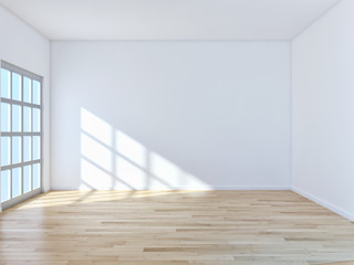 Modern bright living room, interiors. 3D rendering