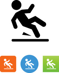 Person Slipping Icon - Illustration
