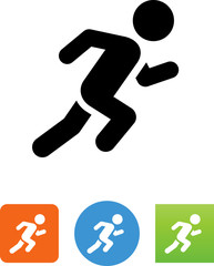 Person Sprinting Icon - Illustration