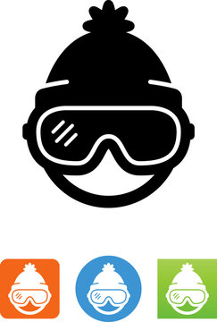 recommend clip art: Person Wearing Ski Goggles Icon - Illustration