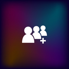 Add new user account flat icon for apps