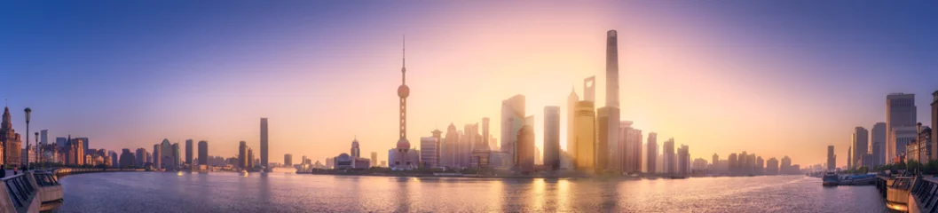 Gardinen Shanghai skyline cityscape © boule1301