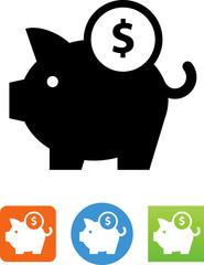 Piggy Bank Savings Icon