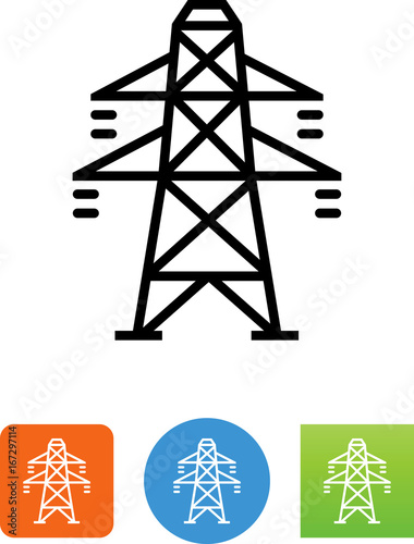 "Power Line Icon - Illustration" Stock image and royalty-free vector