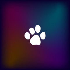 Fototapeta premium Paw print vector icon
