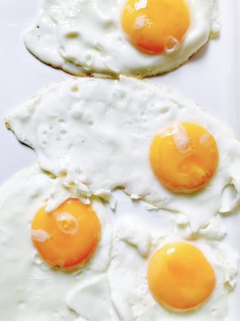 Fresh Organic Fried Eggs, Sunny Side Up 