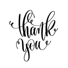 thank you - black and white hand lettering inscription motivatio