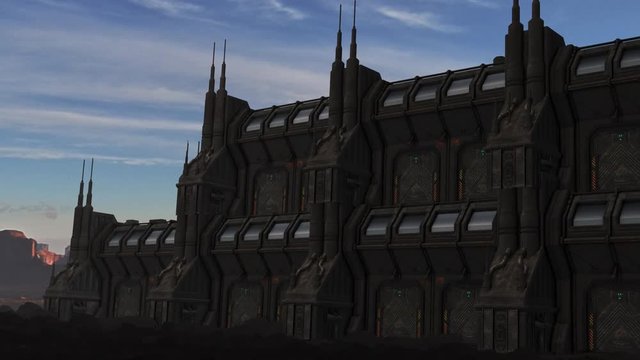 Sci Fi Factory Exterior Shot