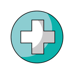 medical cross isolated icon vector illustration design