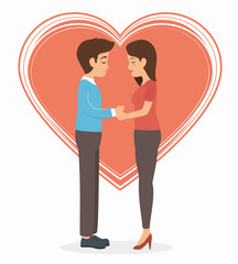 couple in love together forever icon