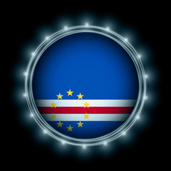 Cape-verde flag in blue lightning